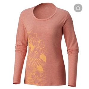 NWT Columbia PFG Flower LS Crew Top size XS
